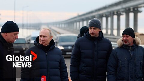 Putin drives across Crimean bridge in Mercedes to inspect repairs 2 months after attack
