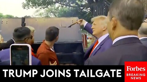 BREAKING NEWS: Trump Attends Iowa-Iowa State Football Tailgate, Flips Burgers, & Speaks To Citizens