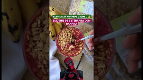 SMOOTHIE DE BANANA COM BETERRABA - CAFÉ DA MANHÃ SAUDÁVEL- #shorts