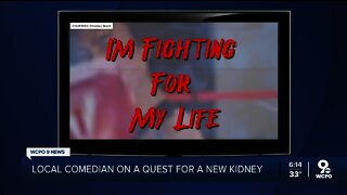 Local comedian using humor, videos to find kidney donor