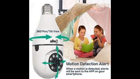 OLTEC Light Bulb Camera Security 3Mp WiFi Wireless Smart Bulb Camera Home Security Surveillance...