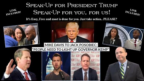 PRESIDENT TRUMP NEEDS YOUR HELP NOW! SPEAK-UP!!