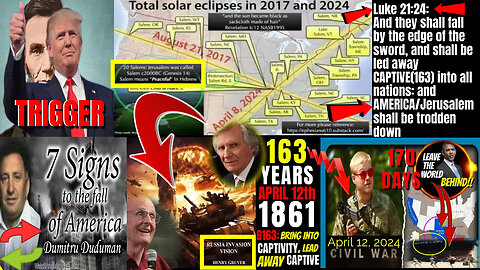 🔴RED ALERT🔴 APRIL 8 SOLAR ECLIPSE Cross 7 Salems = 163 Years Civil War Film = AMERICA/JERUSALEM Captivity - HENRY GRUVER AND DAVID WILKERSON AMERICA ATTACKED #RUMBLETAKEOVER