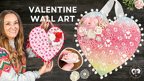 How to make gorgeous and girly Felt Flowers Valentine Wall Art