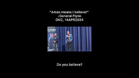 🤲 “Amen means I believe!” 🙌 General Flynn believes millions of people are waking up.