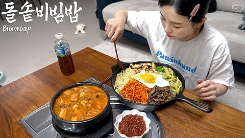 Making 10 servings of bibimbap in a earthen pot(?) ☆ Cheonggukjang, red pepper paste