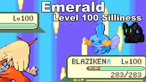 Pokemon Emerald Level 100 Silliness - GBA Hack ROM but all pokemon are level 100