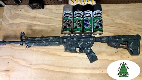 AR-15 Woodland Rattle Can Camo