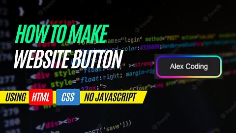 How To Make Website Button Using HTML CSS no JavaScript