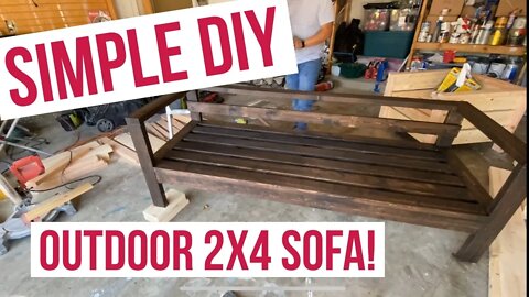 How To Make an Outdoor 2x4 sofa | Simple Outdoor DIY Patio Furniture |Do it Yourself patio furniture