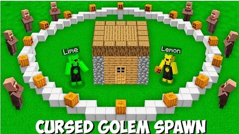 This is THE STRANGEST WAY TO SPAWN A GOLEM in Minecraft ! GOLEM AROUND THE HOUSE !