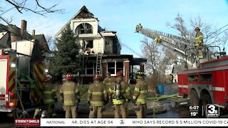 Fire destroys home in North Omaha near 16th and Emmet