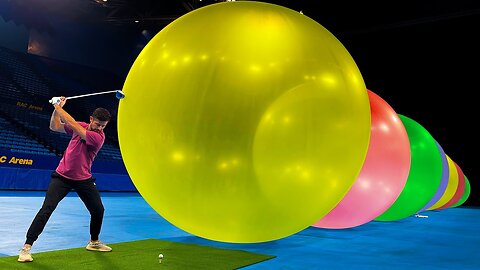 How Many Giant Balloons Stops A Golf Ball?