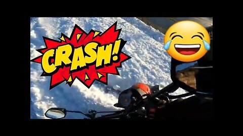 1st Ride And Wipe Out In The Snow On The Honda Navi 110cc Motorcycle