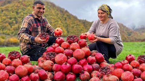 Pomegranate Jam and Fried Fish in the Mountains! The Variety Of Tastes Of Nature