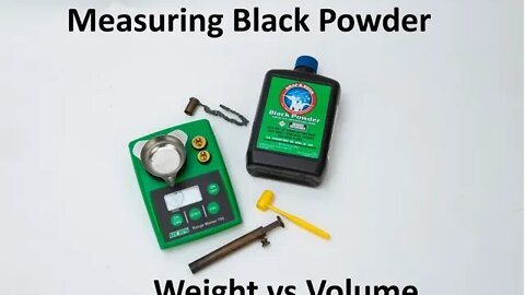 Measuring Black Powder Weight vs Volume