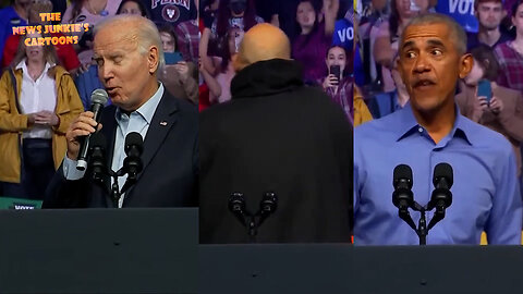 Biden & Obama campaign for Democrat Fetterman bc he makes no sense and "might mush two words together" himself.