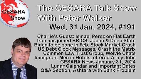 2024-01-31, GESARA Talk Show 191 - Wednesday