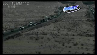 TRAFFIC CAM: SB I-15 injury crash causes traffic delays outside of Mesquite