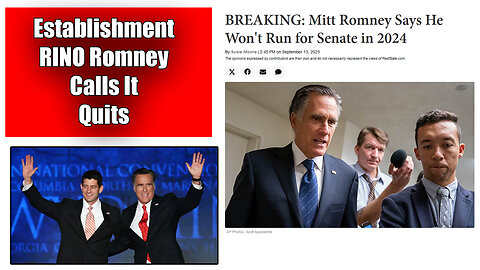 Establishment Asset Never Trumper RINO Romney Will Not Run In 2024