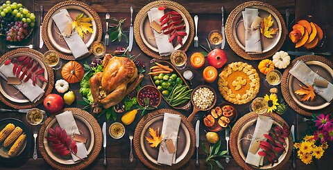 A Thanksgiving Feast, Circa 1900