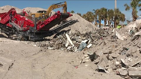 Lee County still working on beach cleanup