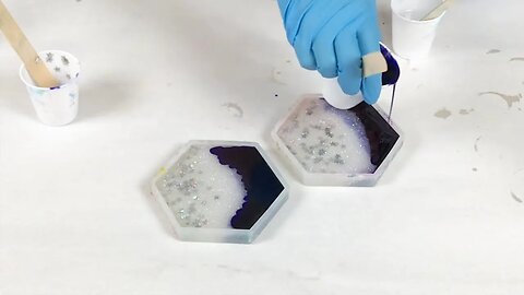 Starry Night Resin Coasters