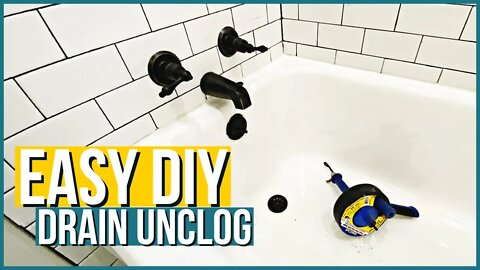 Easy DIY Drain Unclog | How to Unclog A Tub | How to Use a Drum Auger |Brasscraft 25ft Drum Auger