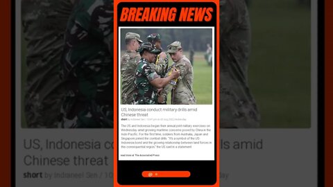 Live News: US, Indonesia conduct military drills amid Chinese threat #shorts #news