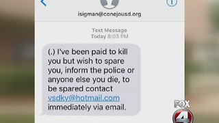 Text-message death threat scam