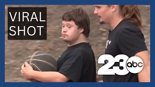 Man with Down Syndrome goes viral for basketball skills