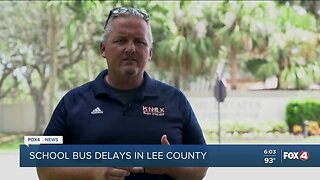 School bus delays in Lee County on first day back