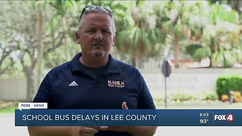 School bus delays in Lee County on first day back