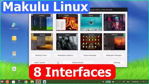 Makulu Linux Distro baseada no Debian com 8 ambientes. Codecs Multimídia e Drivers de dispositivos