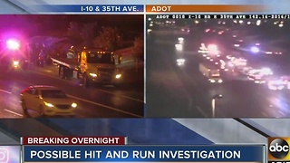 Possible hit and run crash being investigated on I-10 near 35th Avenue