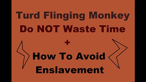 Turd Flinging Monkey - Don't Waste Your Time + Avoiding Enslavement + Future Generational Hope