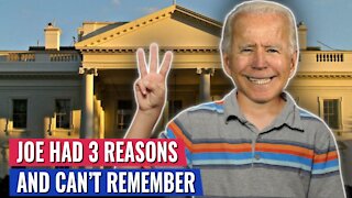 BIDEN SAYS HE RAN FOR PRESIDENT FOR 3 REASONS - CANT REMEMBER THEM