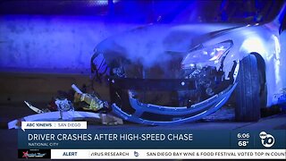 Pursuit in South Bay ends in crash, arrest