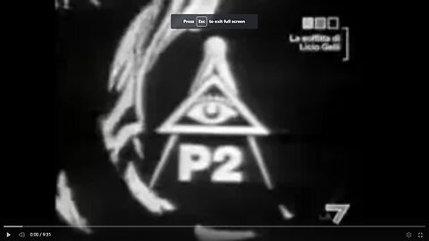 2/3 Documentary on Licio Gelli Grand Master of P2 Freemasons Lodge, Italian TV
