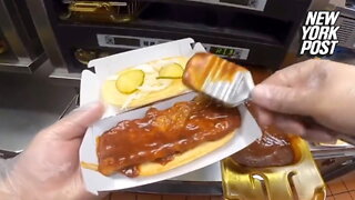 Video showing how McRib is made has McDonald's customers reaching for barf bags