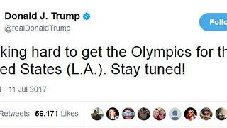 President Trump Tweeting about 2024 Olympics