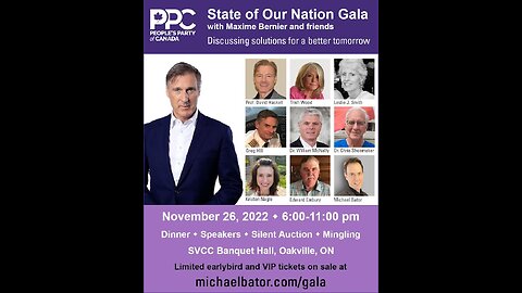 PPC State of the Nation Maxime Bernier and guest speakers 11/26/22