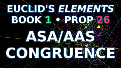 Bitcoin is ASA/AAS Congruence | Euclid's Elements Book 1 Prop 26