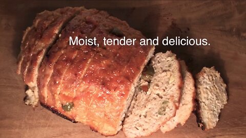 Delicious Chicken Loaf W/ Nutritional Yeast Flakes And Olives