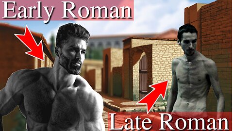 Why did the martial vigor of the Romans decline in the late Roman Empire?