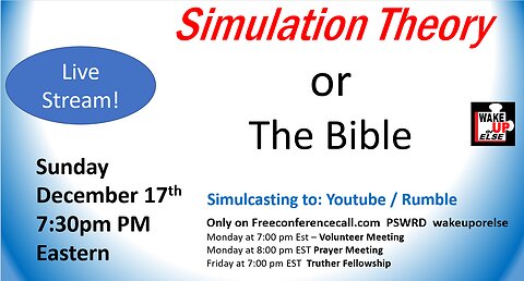 Simulation Theory OR The Bible