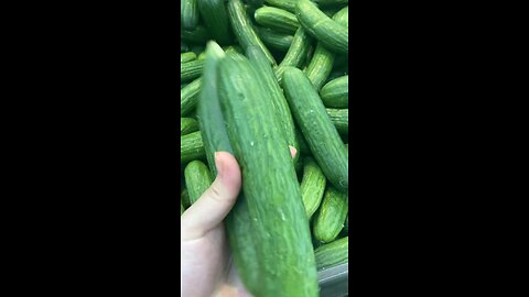 Two cucumbers stuck together
