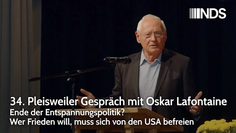 34. Pleisweiler Gespräch mit Oskar Lafontaine – Wer Frieden will, muss sich von den USA befreien