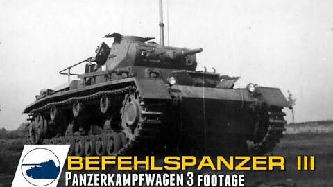 Rare WW2 Befehlspanzer III - Panzerkampfwagen 3 footage.