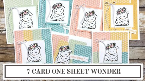 One Sheet Wonder Cards Template | Stampin’ Up! Springtime Joy